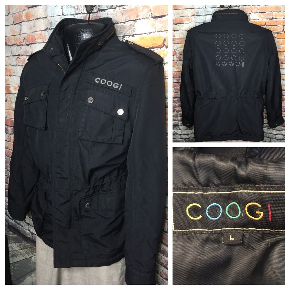 Coogi Black Military Field Jacket Flawless